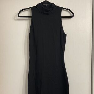 New Black Mock Neck Dress